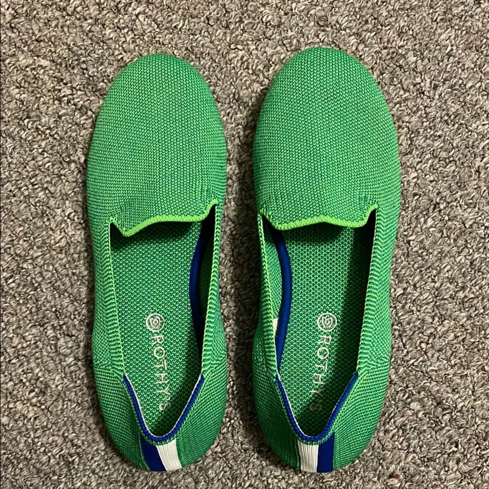 Rothy's Green Slippers Lightweight Slip-On